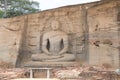 Sitting Buddha at Gal Vihara Royalty Free Stock Photo